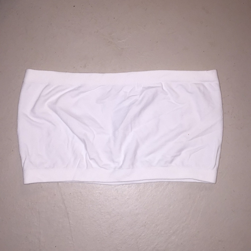 WHITE BANDEAU. NEVER WORN.